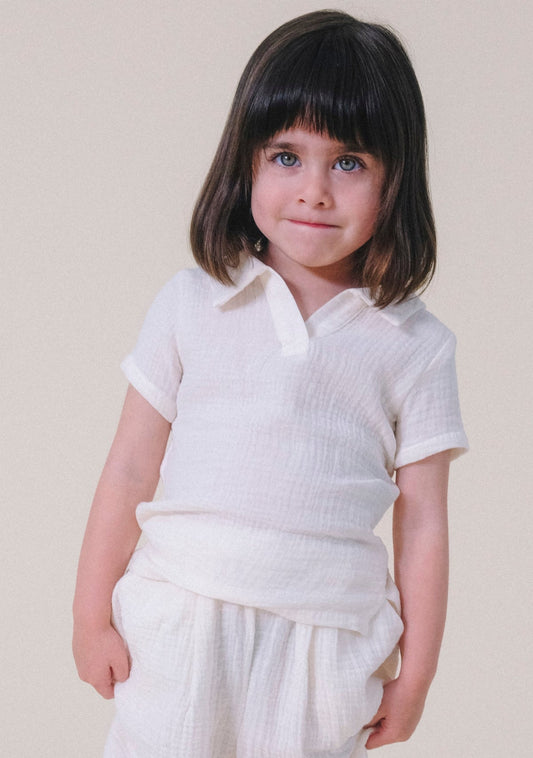 Nico Toddler Top - Ivory - Homeland Harvest