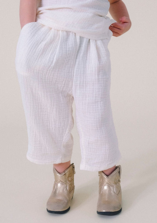 Nico Toddler Pant- Ivory - Homeland Harvest