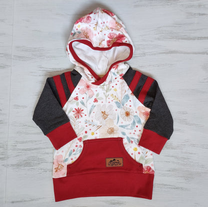 Kids Red Floral Hoodie - Homeland Harvest