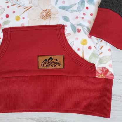 Kids Red Floral Hoodie - Homeland Harvest