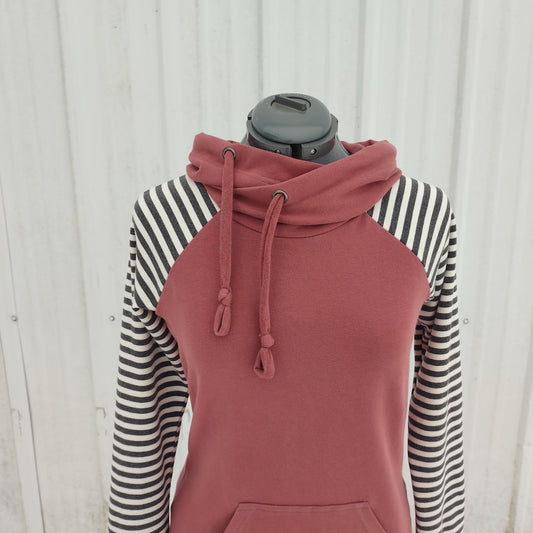 Women's Apple Pink Stripes Hoodie - Homeland Harvest