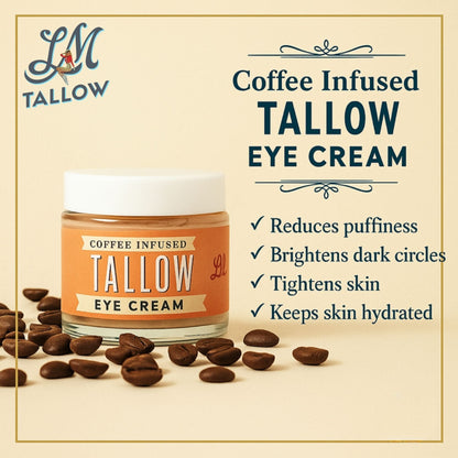 Natural Tallow Eye Cream | Caffeine Under Eye Cream