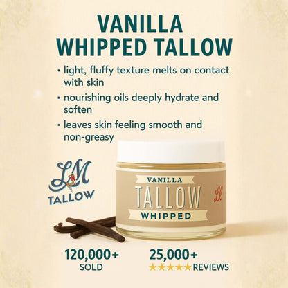 Vanilla Bean Luxury Gift Box | Tallow Skincare, Candle & Soap