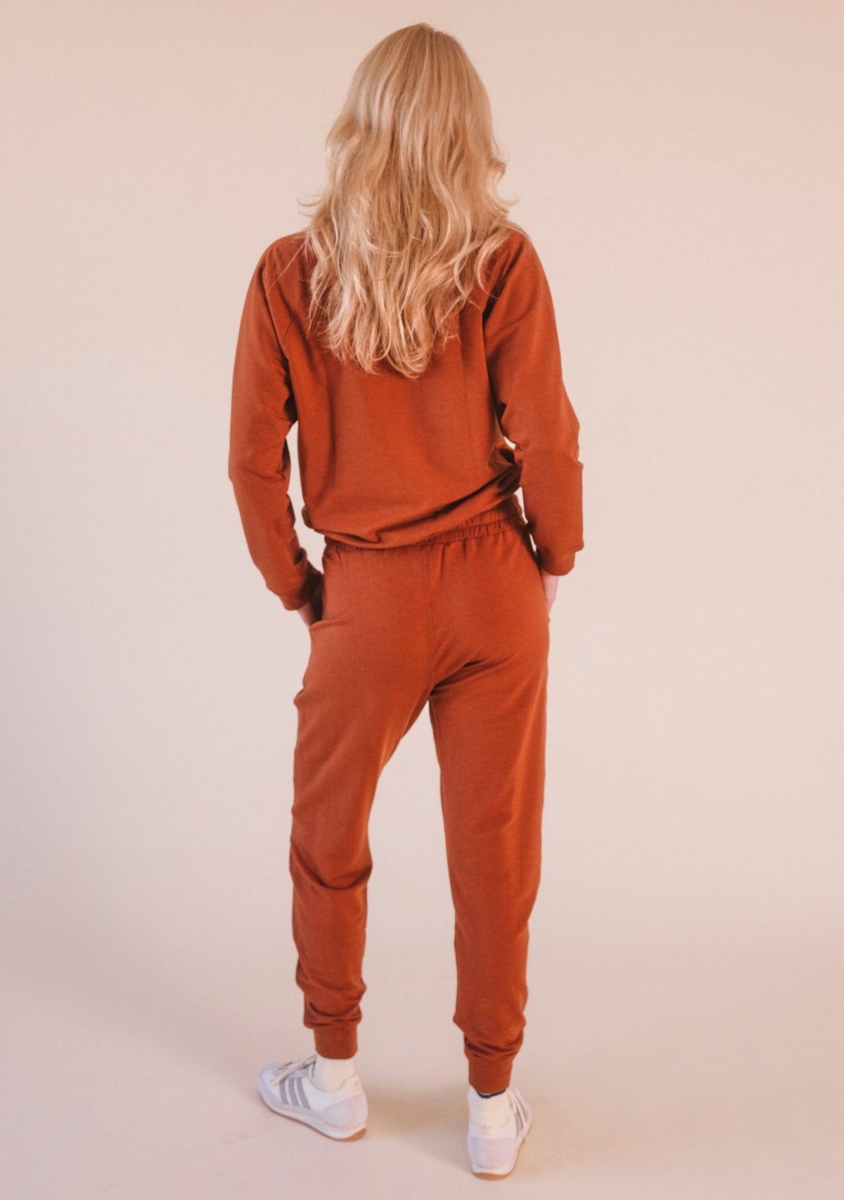 Agnes Organic Cotton + Tencel™ Jogger Pant - Rust - Homeland Harvest