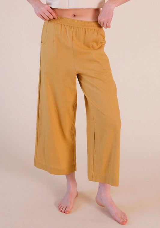 Nin Linen Pant - Golden - Homeland Harvest