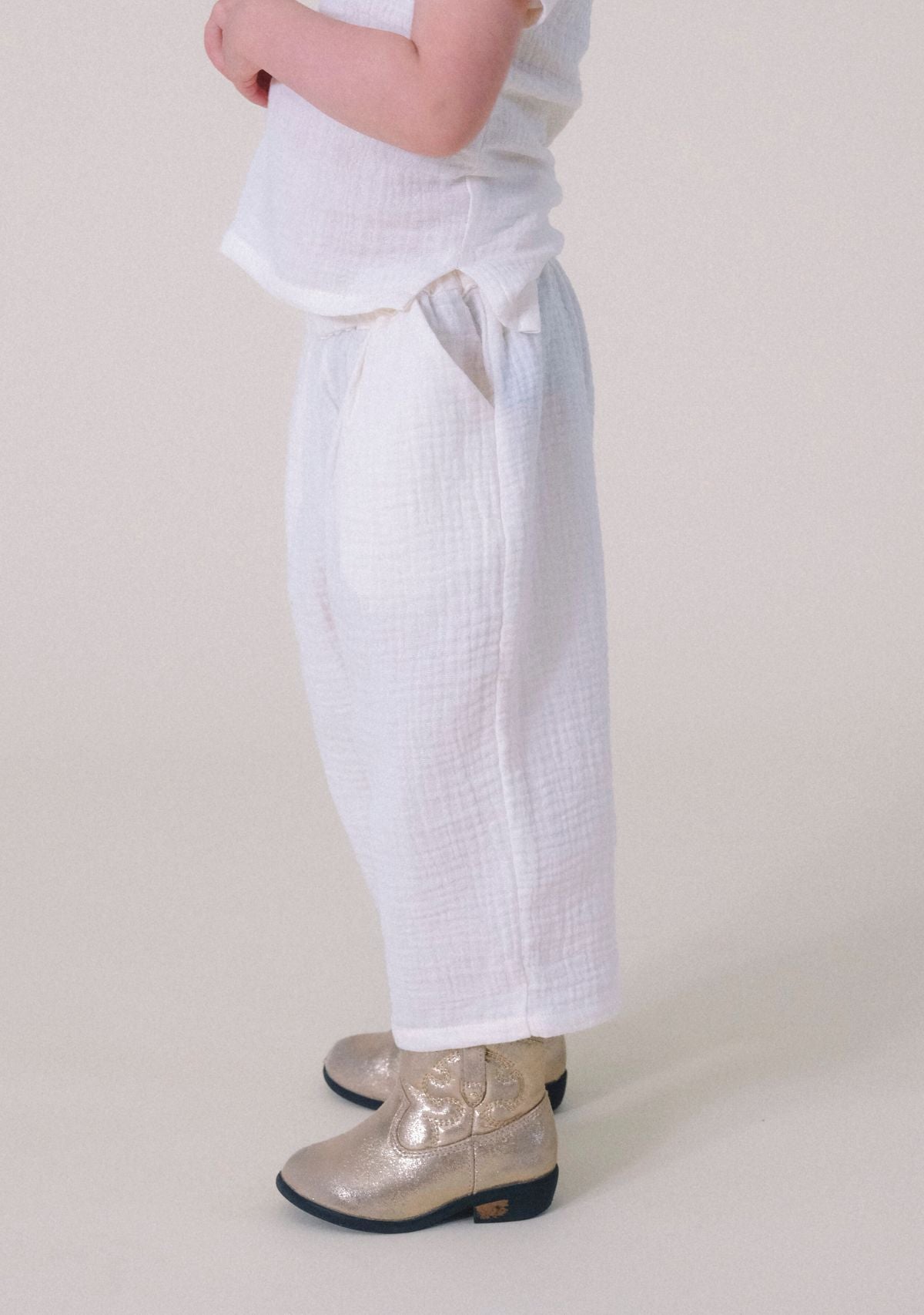 Nico Toddler Pant- Ivory - Homeland Harvest