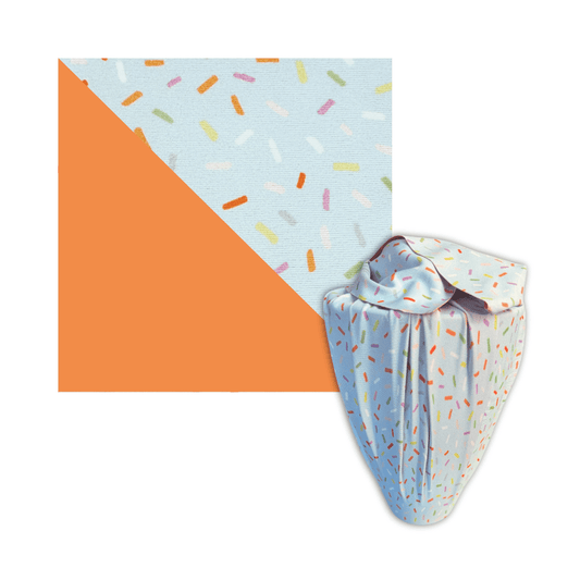 Large Reusable Cloth Furoshiki Gift Wrap | Spring Confetti - Homeland Harvest