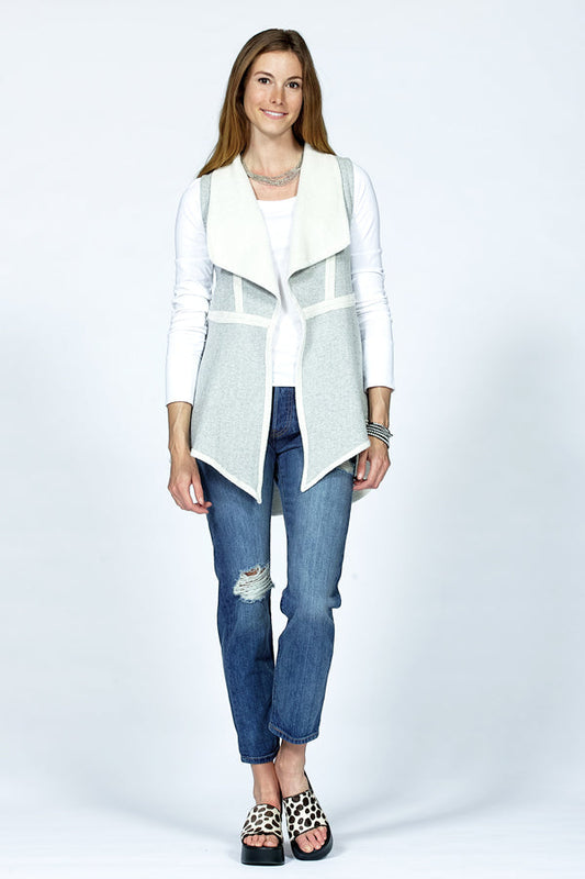 cotton herringbone vest - Homeland Harvest