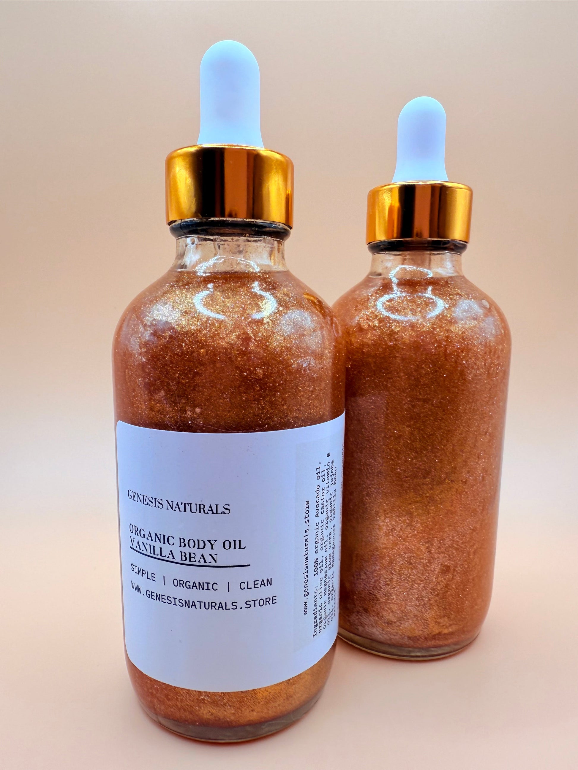 4 oz Madagascar Vanilla Bean Body oil | Glow & Bronze - Homeland Harvest