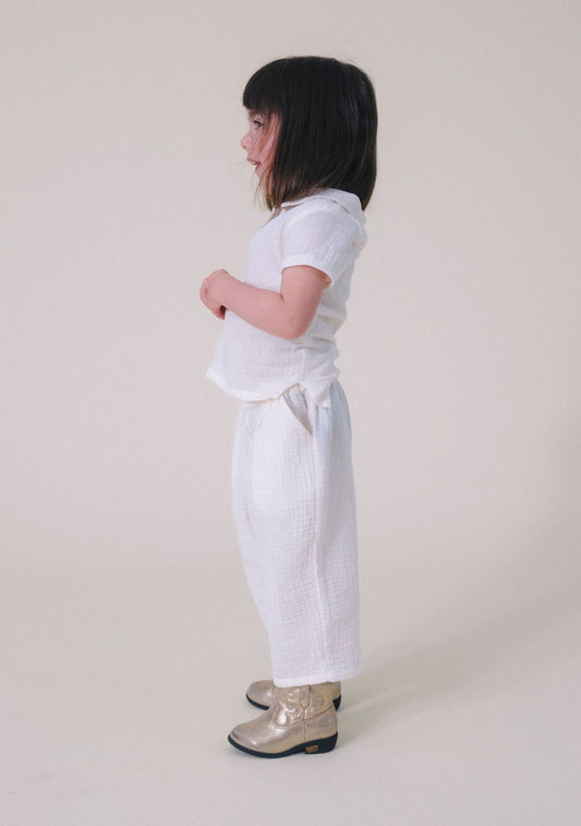 Nico Toddler Top - Ivory - Homeland Harvest