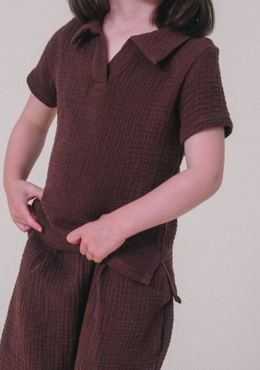 Nico Toddler Top - Chicory Coffee - Homeland Harvest