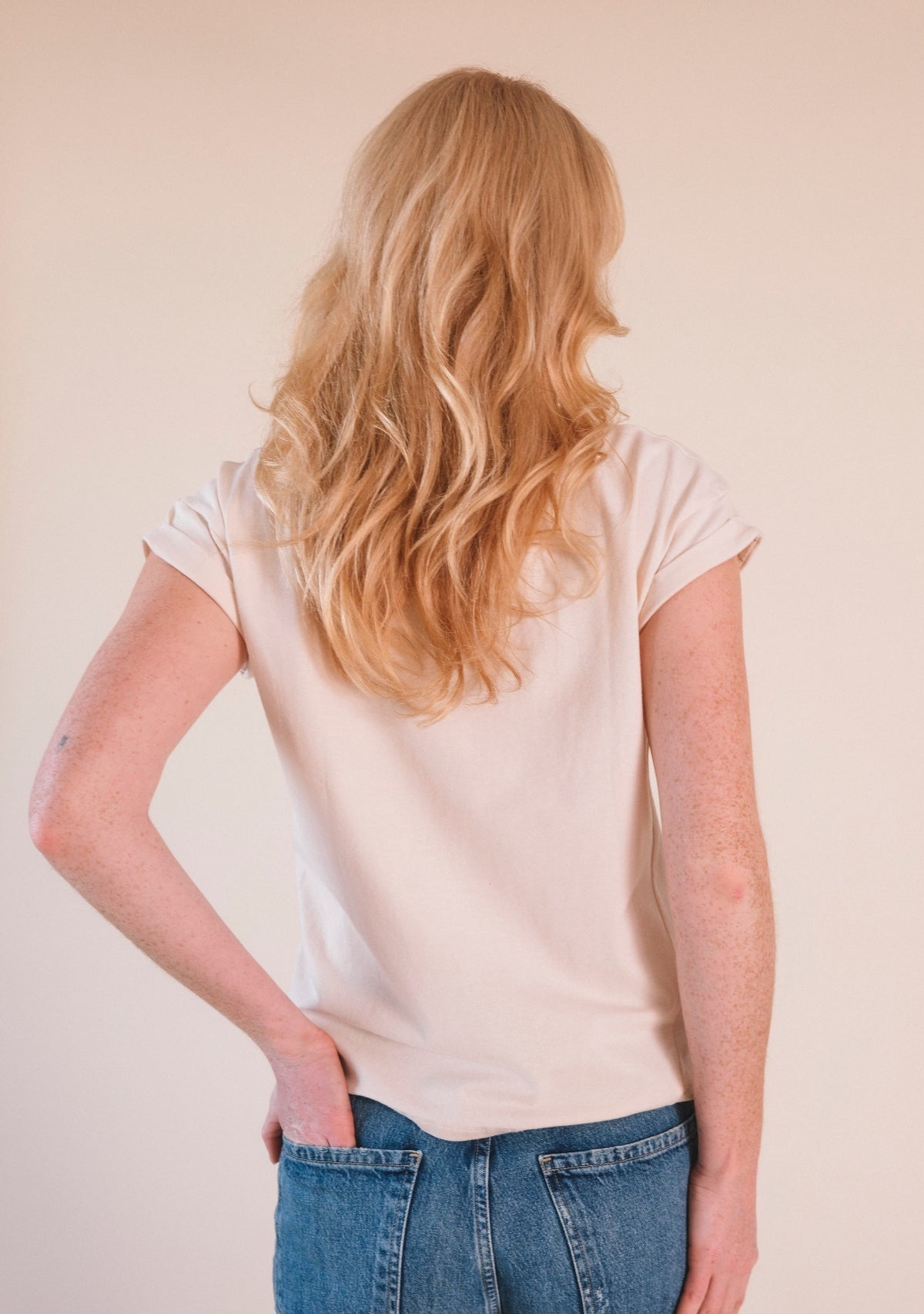 Jane Cuffed Hemp Tee - Natural - Homeland Harvest