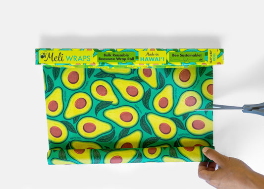 Beeswax Wrap Bulk Roll - Avocado Print - Homeland Harvest