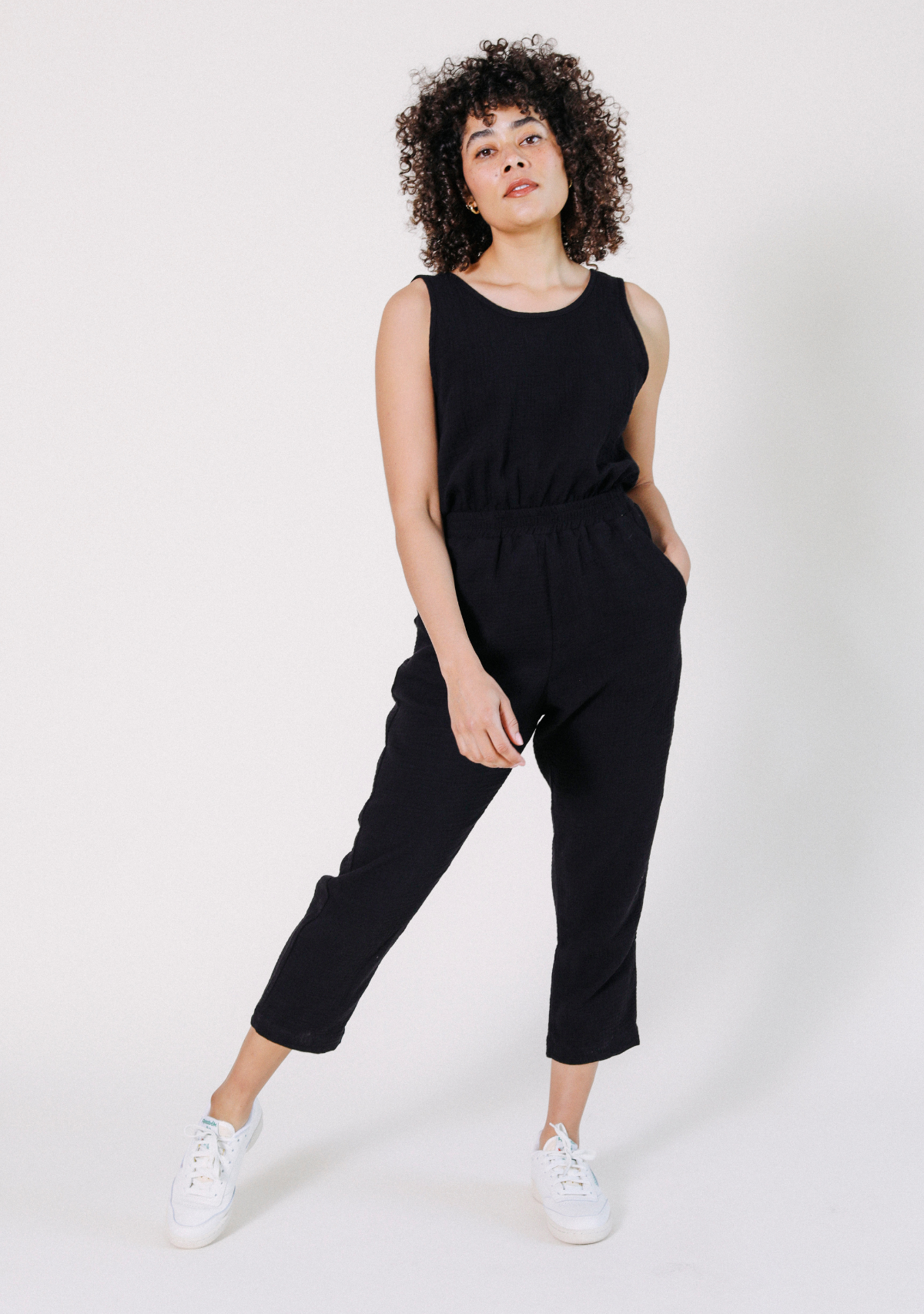 Jameela Organic Cotton Jumpsuit - Black - Homeland Harvest