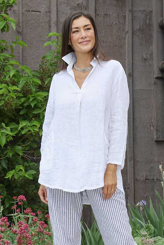 linen big shirt - Homeland Harvest