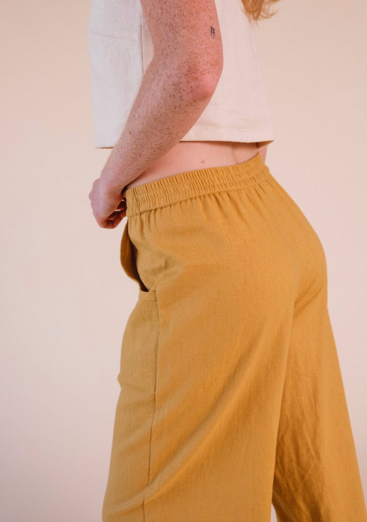 Nin Linen Pant - Golden - Homeland Harvest
