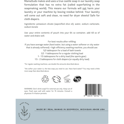 Laundry Soap Concentrate Pouch - Homeland Harvest