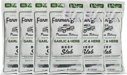 8 oz Garlic & Herb Beef Biltong Slab