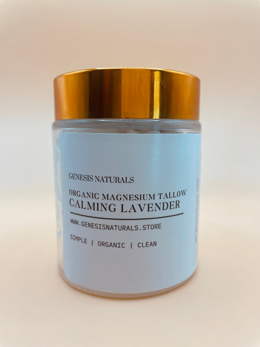 4 oz Organic Calming Lavender Magnesium Tallow - Homeland Harvest