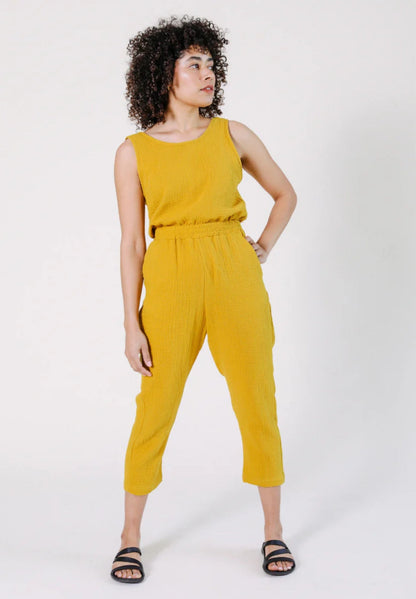 Jameela Organic Cotton Jumpsuit - Golden - Homeland Harvest