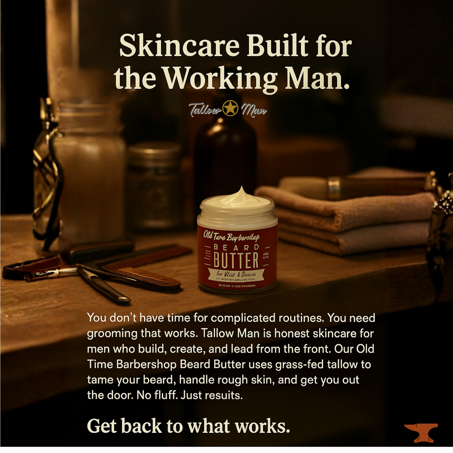 Bay Rum Beard & Body Butter for Men | Natural Tallow Moisturizer