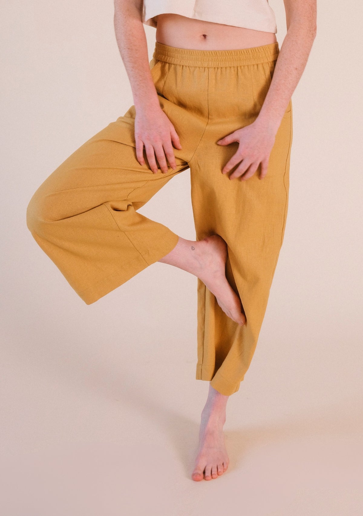 Nin Linen Pant - Golden - Homeland Harvest