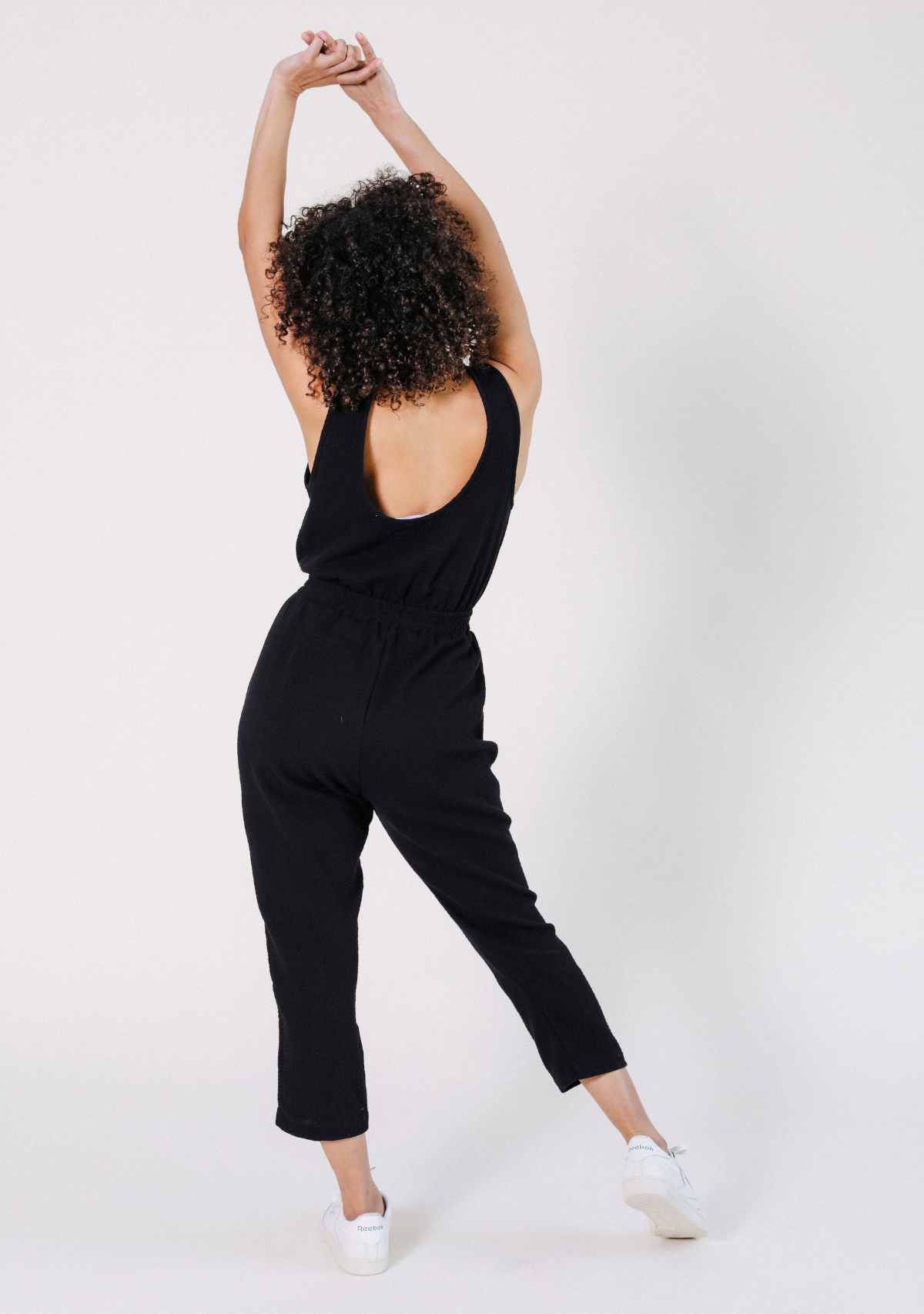 Jameela Organic Cotton Jumpsuit - Black - Homeland Harvest