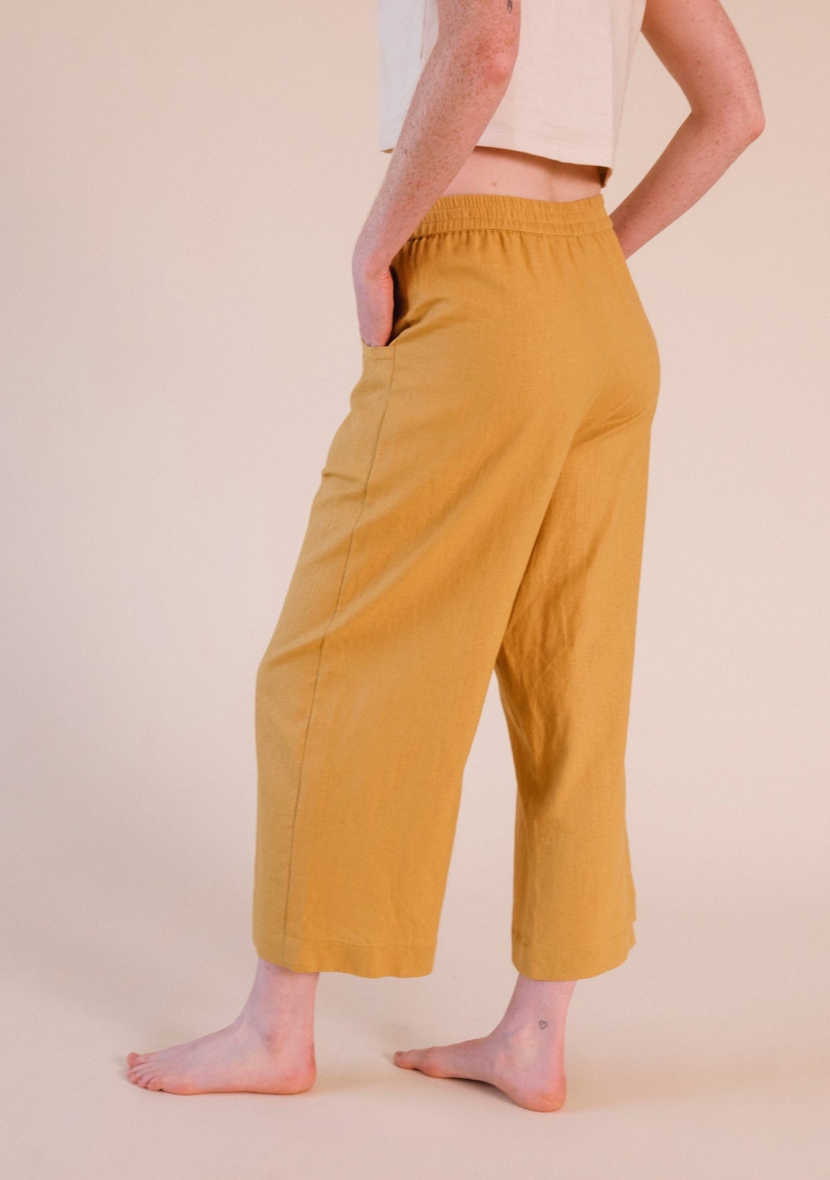 Nin Linen Pant - Golden - Homeland Harvest