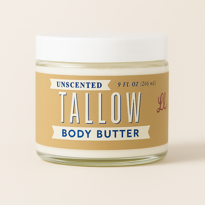 Unscented Tallow Body Butter | Natural Beef Tallow Body Butter