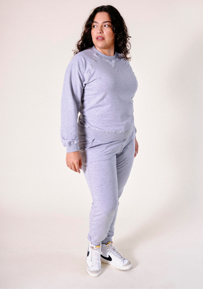 Agnes Organic Cotton + Tencel™ Jogger Pant - Heather Gray - Homeland Harvest