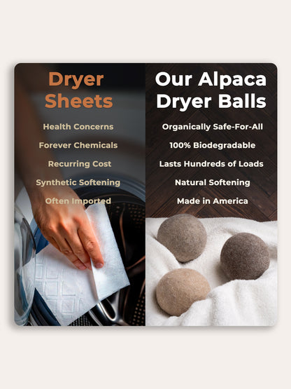 Alpaca Dryer Balls ( 3 pack ) - Homeland Harvest