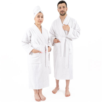 American Soft Linen, 100% Cotton Robes for Women and Men, Soft Lightweight Unisex Couple Turkish Bathrobes