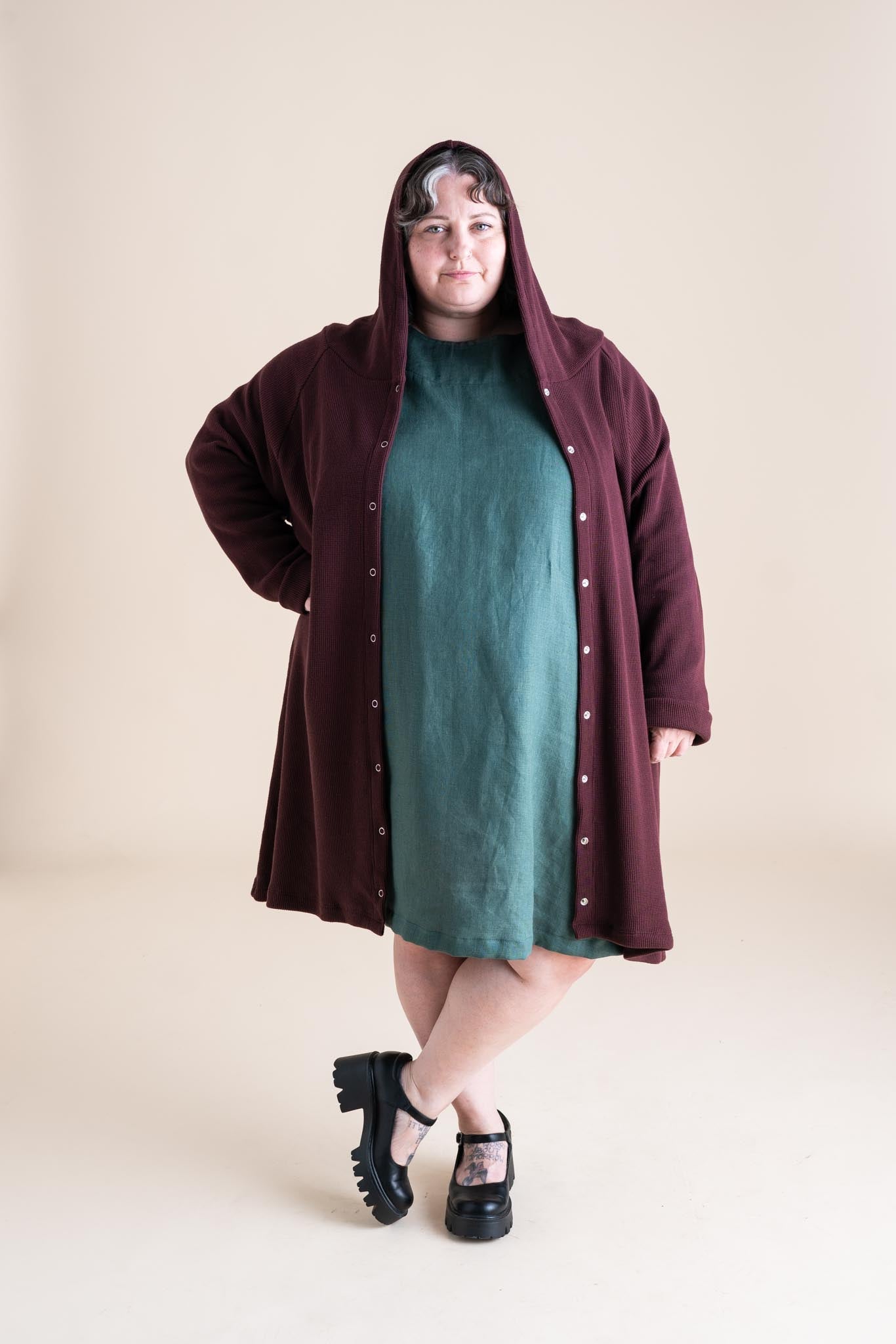 Atlas Cardigan in Wine
