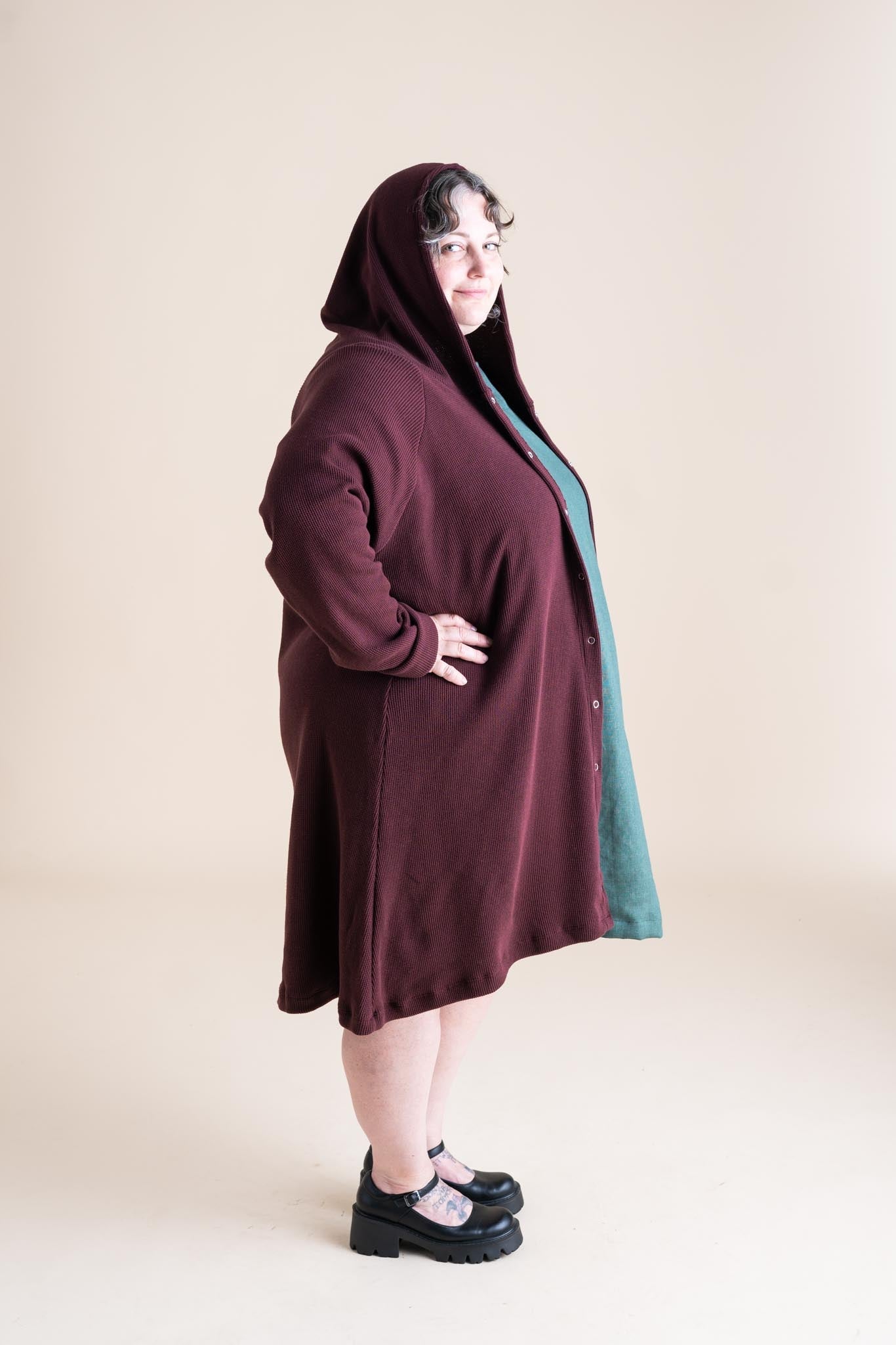 Atlas Cardigan in Wine