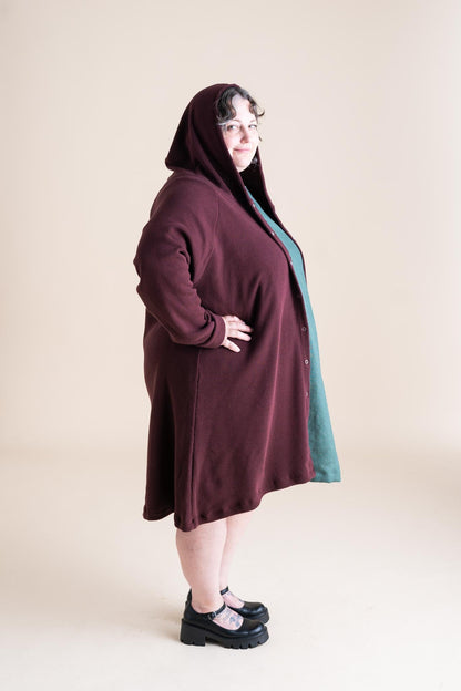 Atlas Cardigan in Wine