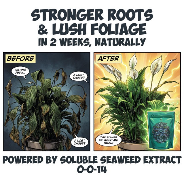 Growganica Kelp it Real Organic Soluble Seaweed 0-0-14 | Natural Plant Growth Stimulant & Fertilizer for Soil & Hydroponics