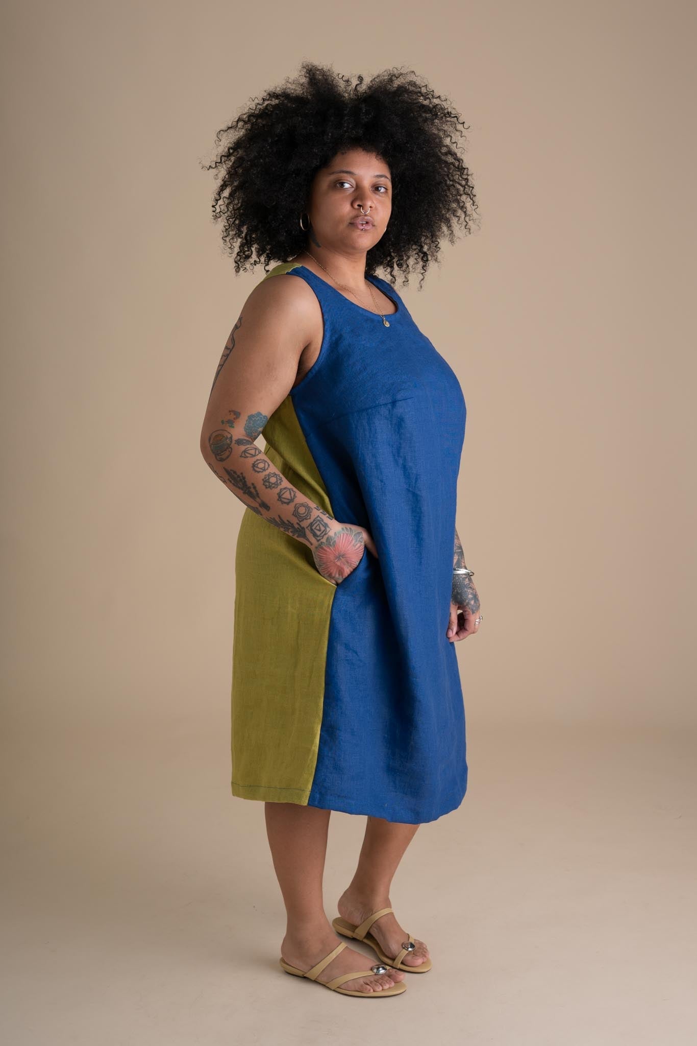 Tank Dress in Sand Dollar