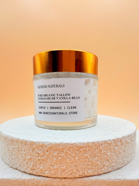 2 oz. Organic Madagascar Vanilla Bean Grass Finished beef tallow - Homeland Harvest