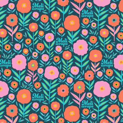 Beeswax Food Wrap - Fall Bloom Print - Homeland Harvest