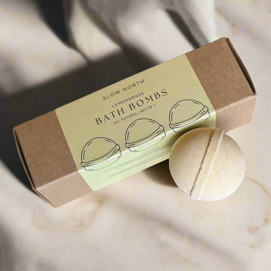 Natural Bath Bomb Set - Lemongrass (Set of 3) - Homeland Harvest