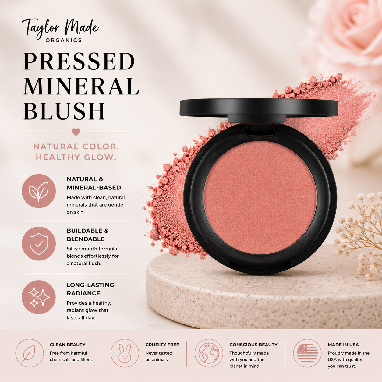 Blush | pressed + organic