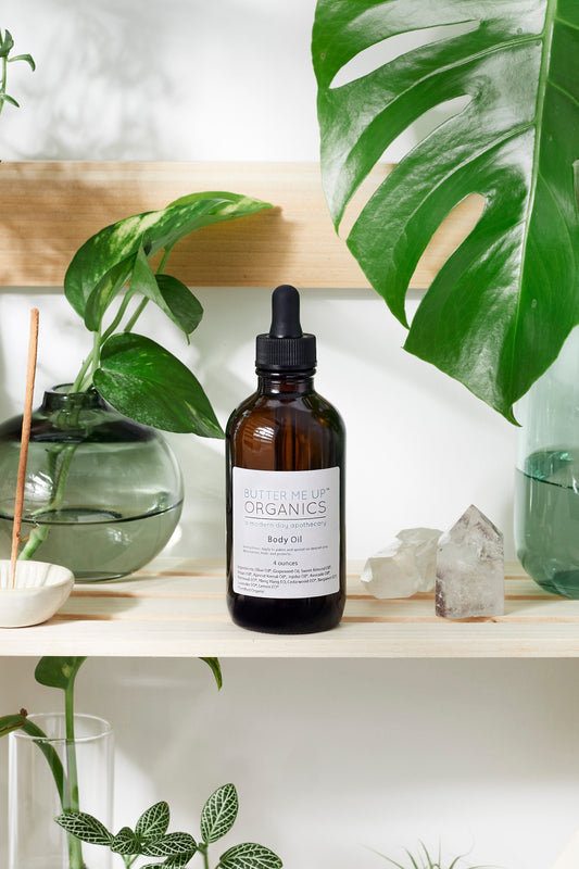Organic Body Oil / Body Oil / Moisturizer / Organic Oils / Dry Skin Formula - Homeland Harvest