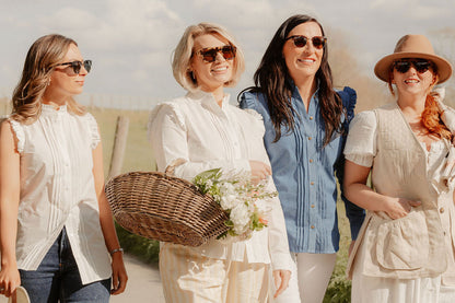 Charlotte Long-Sleeve Cotton Blouse – White - Homeland Harvest