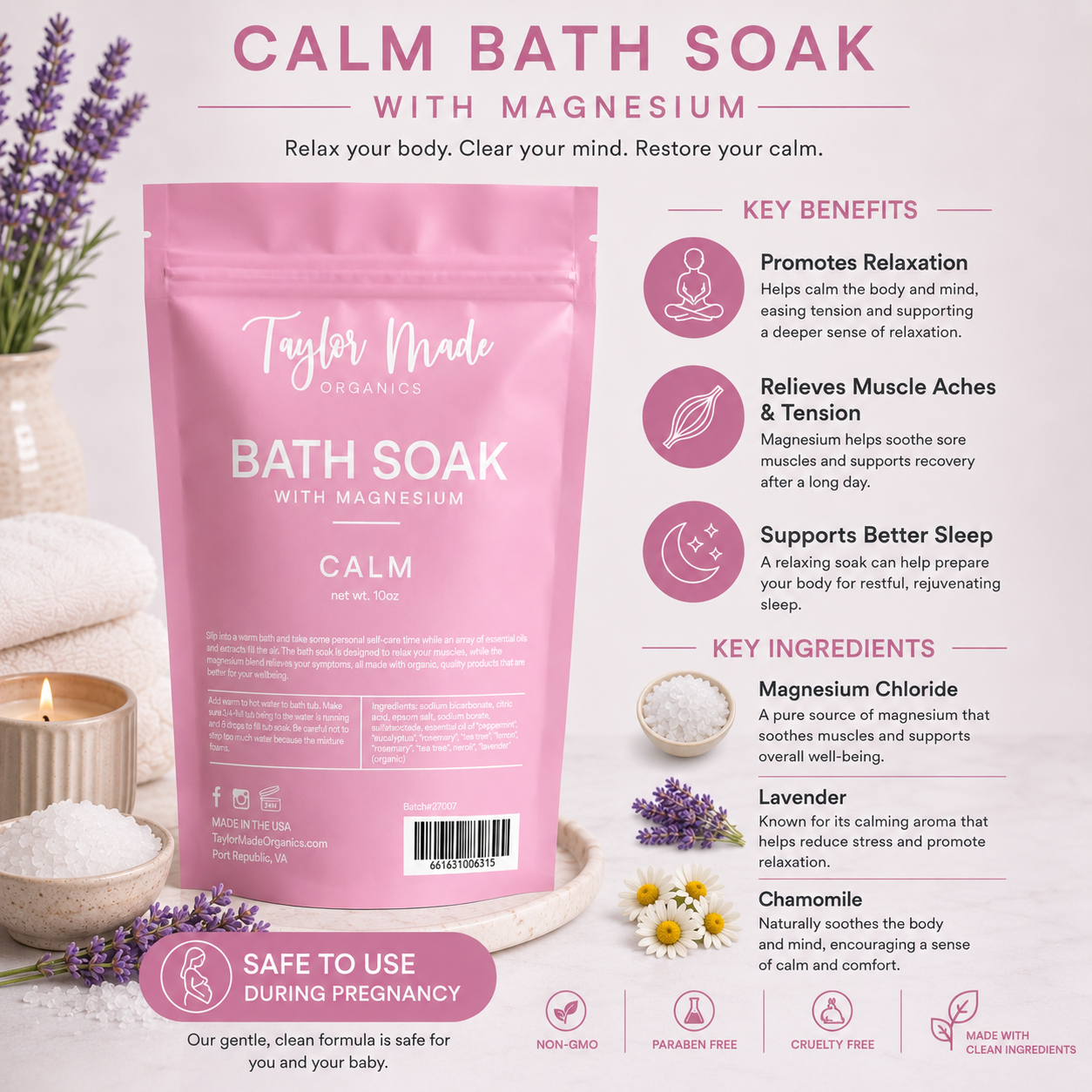 Bath Soak | SLS, Dye and Fragrance Free