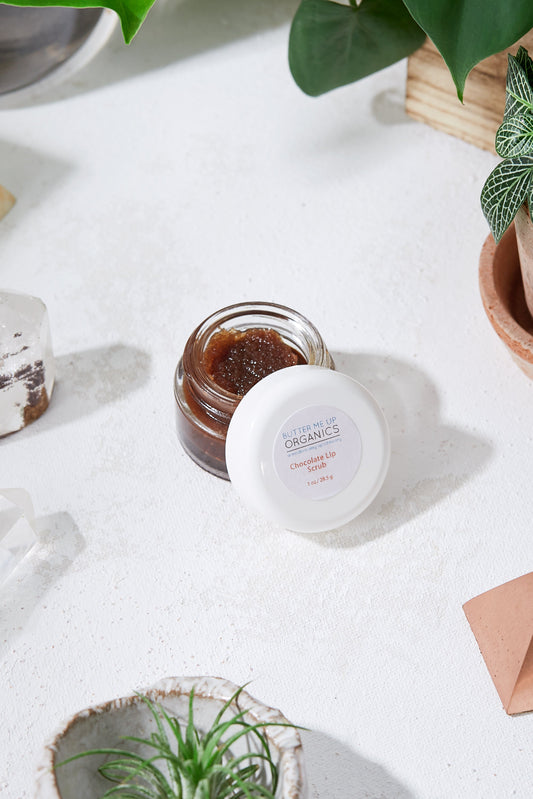 Organic Chocolate Lip Scrub Flaky Chapped Lips - Homeland Harvest