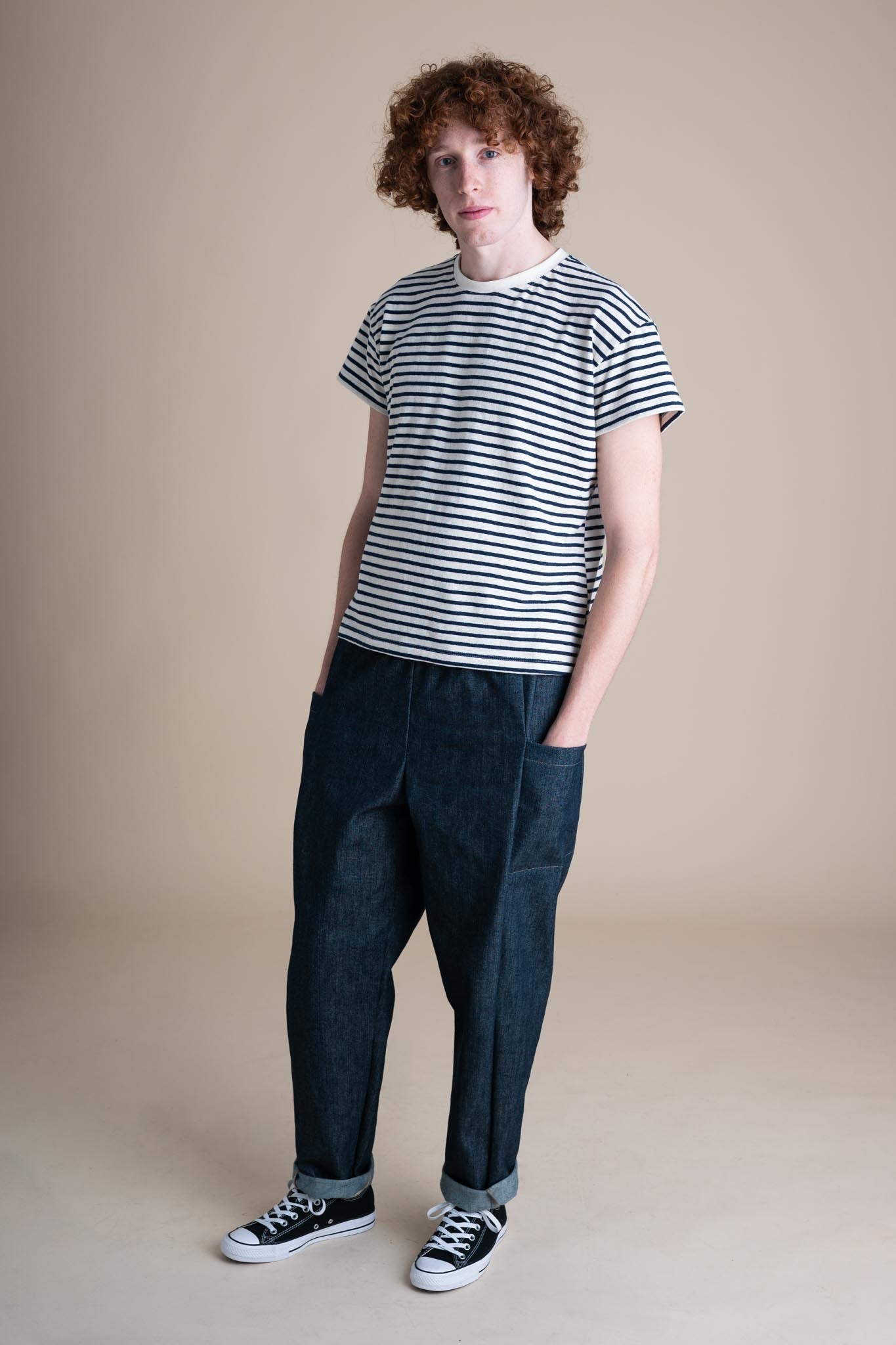 Cinema Pants in Cone Denim