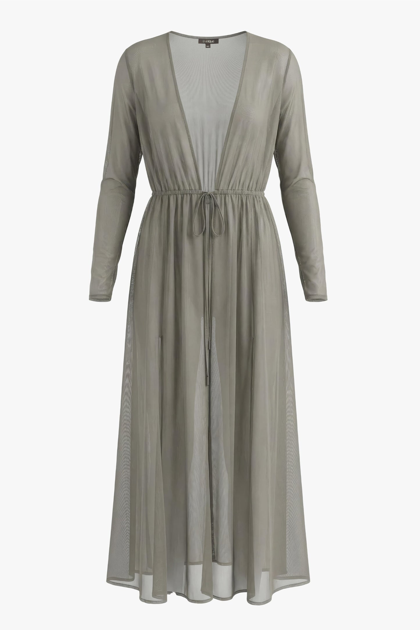 Silver Sheer Mesh Long Cover Up: EMF Shielding