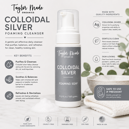 Colloidal Silver Organic Foaming Soap | sulfate-free