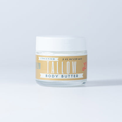 Unscented Tallow Body Butter | Natural Beef Tallow Body Butter