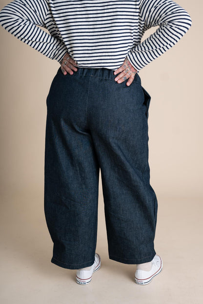 Crescent Moon Pants (Updated) in Cone Denim